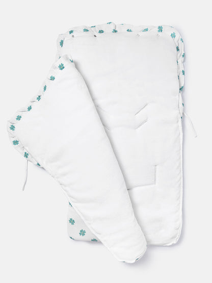Baby Lucky Clover Collection Footmuff - Limited Edition - White & Green