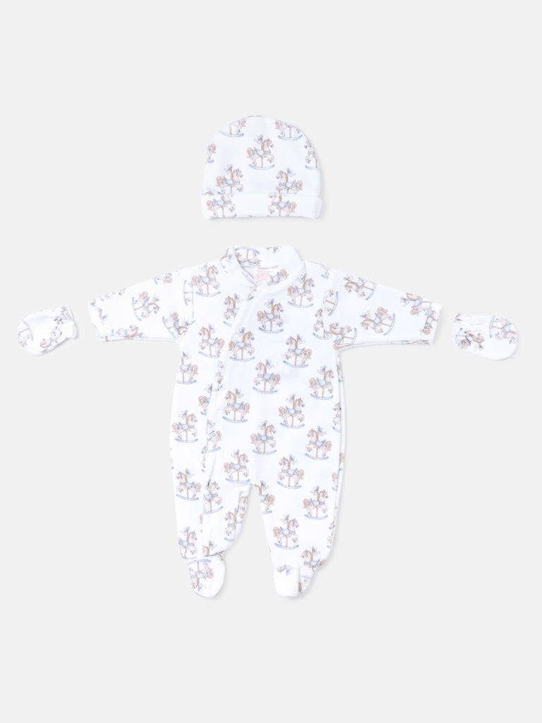 Baby Grow Rocking Horse Collection 3-Piece Set - Baby Blue