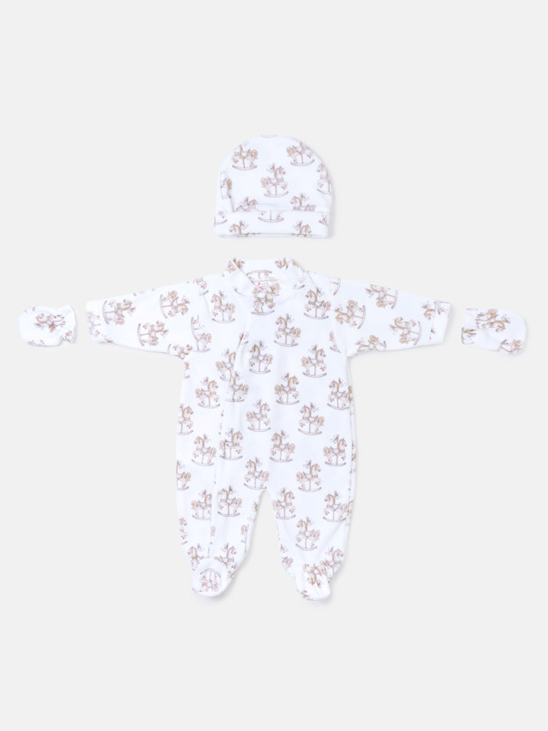 Baby Grow Rocking Horse Collection 3-Piece Set - Beige