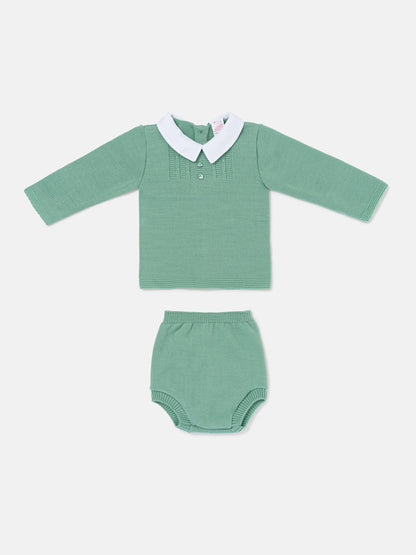 Baby Boy Manuel Collection 2-piece Knitted Set - Mint Green