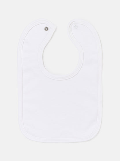 Baby Plain Cotton Bib for Embroidery - White