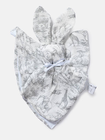 Baby Safari Collection Bunny Comforter - Grey