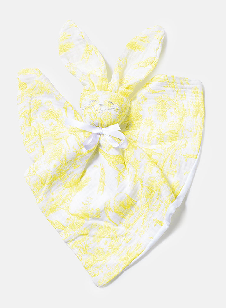 Baby Safari Collection Bunny Comforter - Lemon Yellow