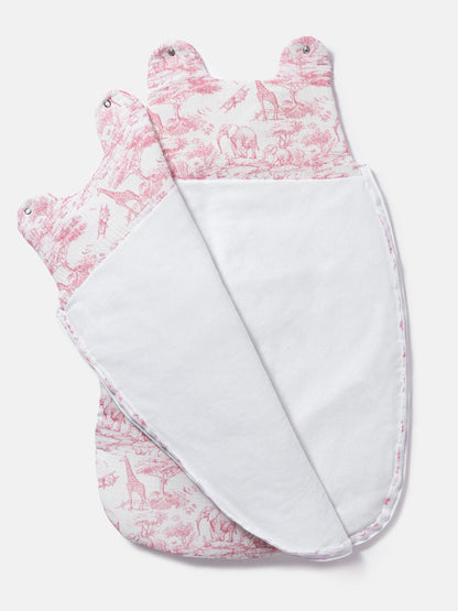 Baby Safari Collection Sleeping Bag - Baby Pink