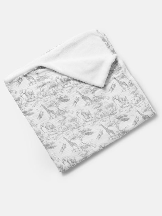 Baby Safari Collection Blanket - Grey