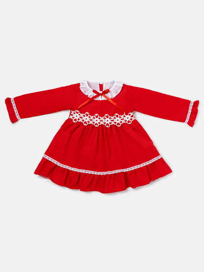 Baby Girl Regina Collection Frilly Dress - Red