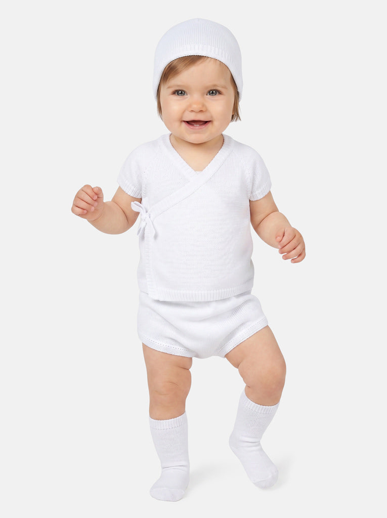 Baby 3-Piece Knitted Set for Embroidery - Off White
