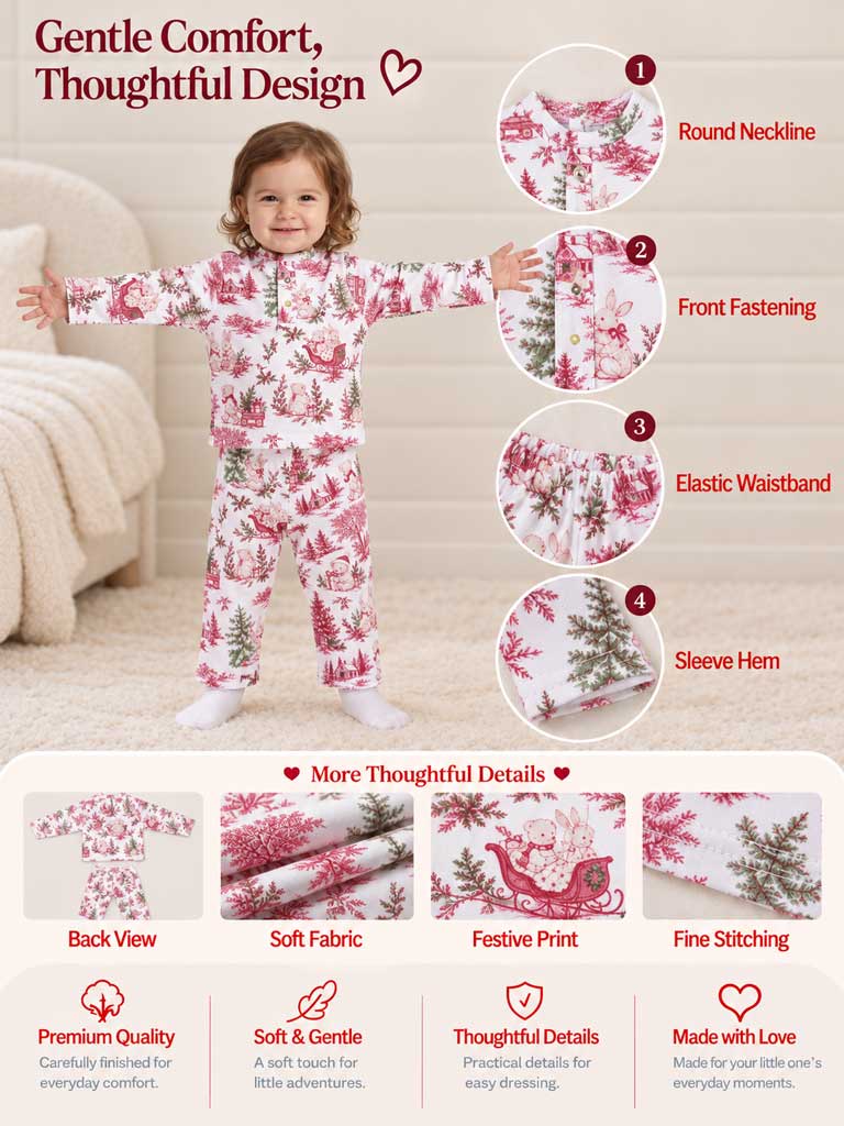 Boy 2-Piece Cotton Pyjama Set - Christmas Print Collection - LIMITED EDITION