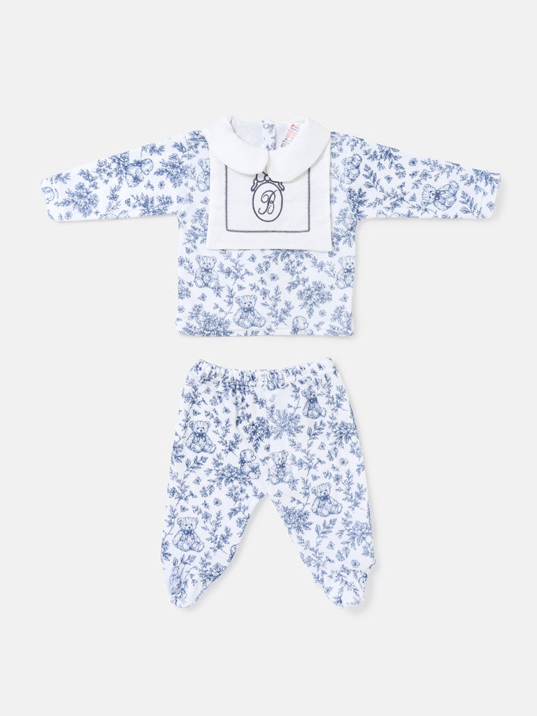 Baby Long-Sleeve 2-Piece Pyjama Set - Teddy Collection - Navy