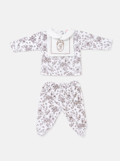 Baby Long-Sleeve 2-Piece Pyjama Set - Teddy Collection - Beige
