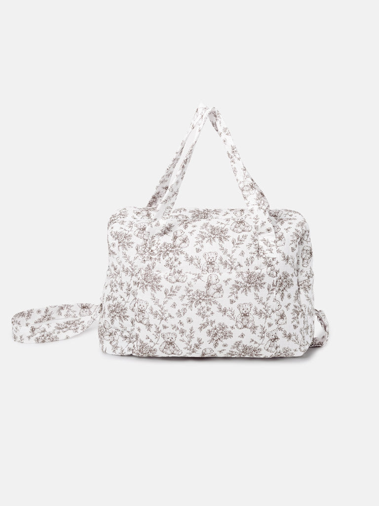 Soft Padded Changing Bag - Teddy Collection - Beige