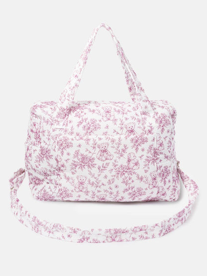 Soft Padded Changing Bag - Teddy Collection - Cherry Red