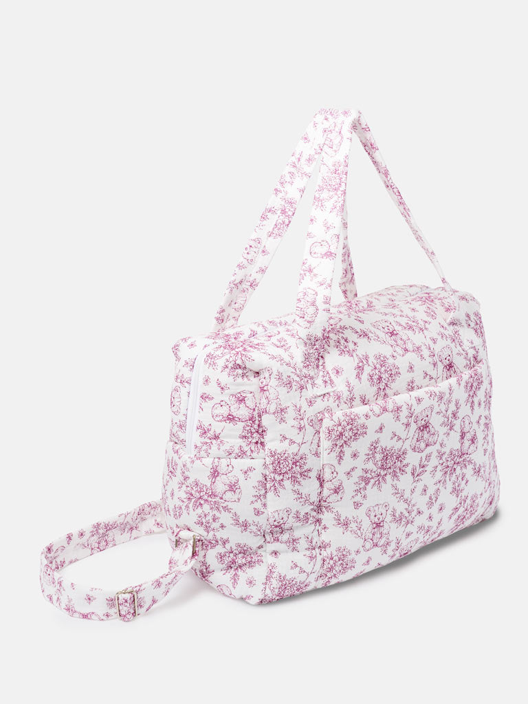 Soft Padded Changing Bag - Teddy Collection - Cherry Red