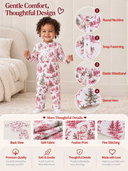Toddler Boy 2-Piece Velour Pyjama Set - Christmas Print Collection - LIMITED EDITION