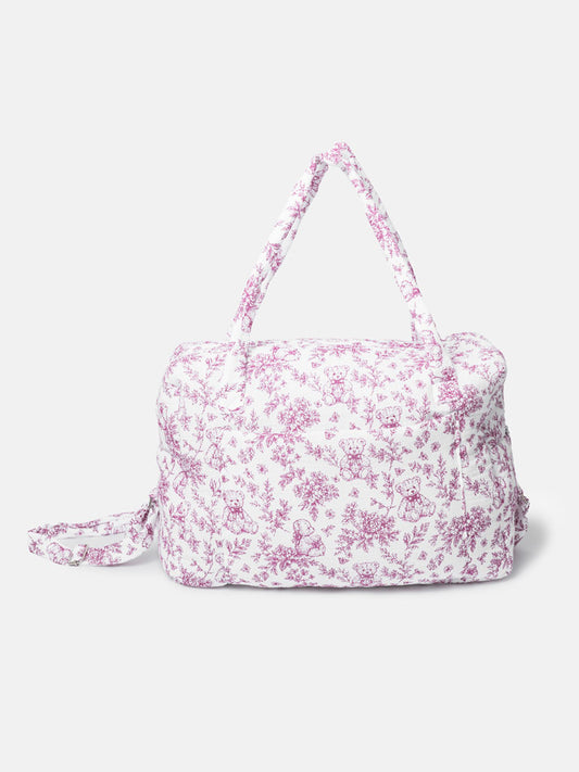 Soft Padded Changing Bag - Teddy Collection - Cherry Red