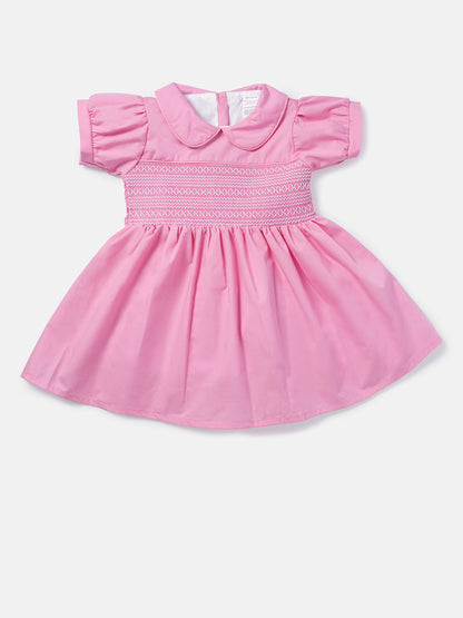 Baby Girl Marina Collection Smocked Dress - Hot Pink