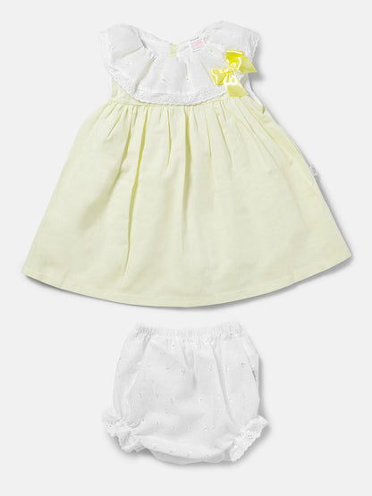 Baby Girl Minna Collection Dress with Bloomers - Lemon Yellow