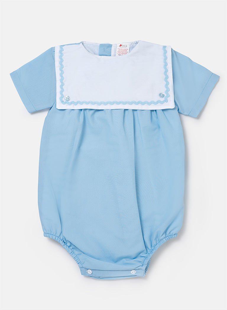 Baby Boy Oscar Collection Romper - Baby Blue