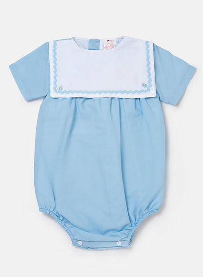 Baby Boy Oscar Collection Romper - Baby Blue