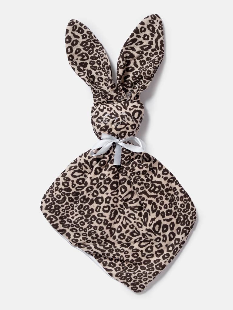 Baby Leopard Collection Bunny Comforter - Limited Edition - Beige & Brown