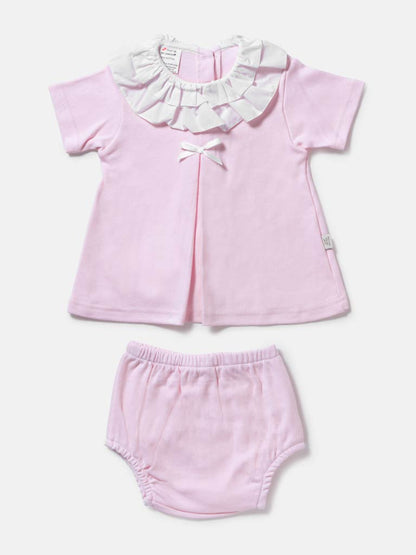 Baby Girl Rosalia Collection 2-Piece Set Spanish Romper - Baby Pink