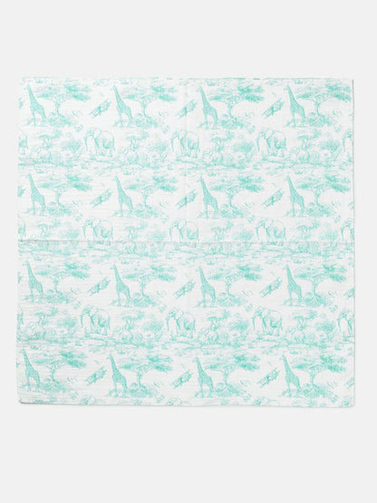 Baby Safari Collection Muslin Square - Mint Green