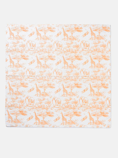 Baby Safari Collection Muslin Square - Orange