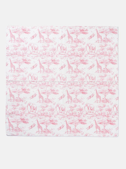 Baby Safari Collection Muslin Square - Baby Pink