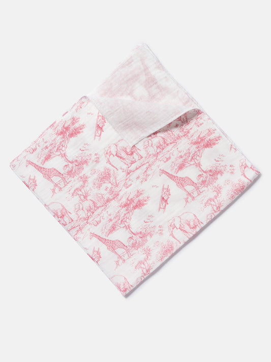 Baby Safari Collection Muslin Square - Baby Pink