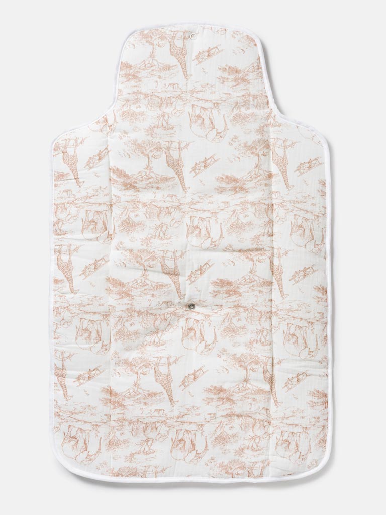 Baby Safari Collection Portable Changing Mat - Beige