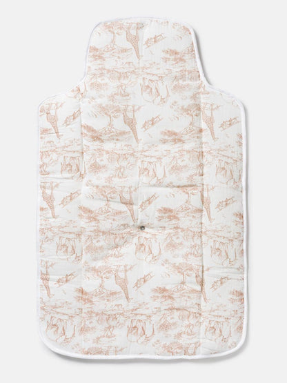 Baby Safari Collection Portable Changing Mat - Beige