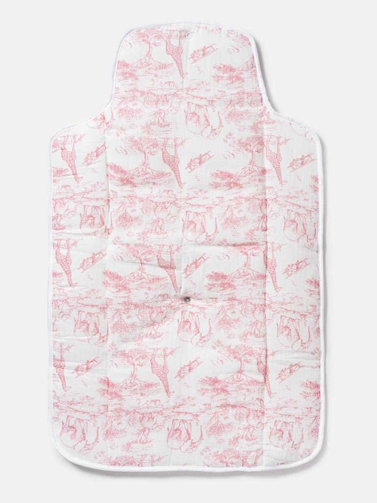 Baby Safari Collection Portable Changing Mat - Baby Pink