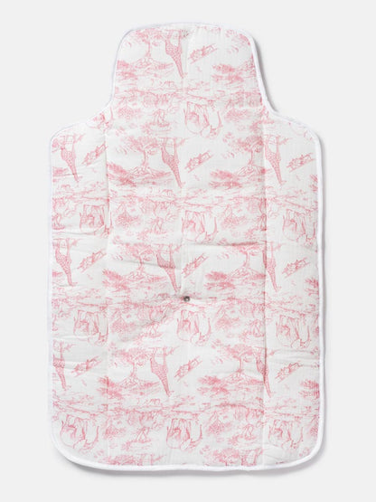 Baby Safari Collection Portable Changing Mat - Baby Pink