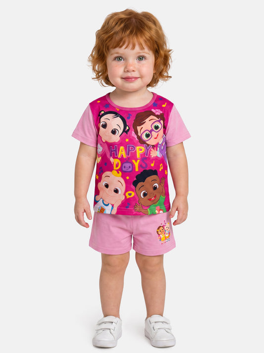 Cocomelon Baby Girl Short Pyjama Set - Pink