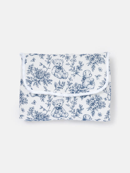 Baby Portable Changing Mat - Teddy Collection - Navy Blue