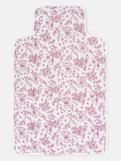 Baby Portable Changing Mat - Teddy Collection - Cherry Red