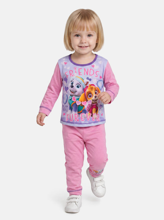 Paw Patrol Baby Girl Long Pyjama Set - Pink & Purple
