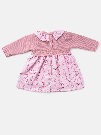 Baby Girl Flores Collection Wildflower Spanish Dress - Dusty Pink