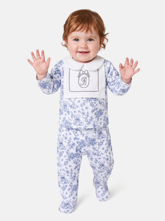 Baby Long-Sleeve 2-Piece Pyjama Set - Teddy Collection - Navy Blue