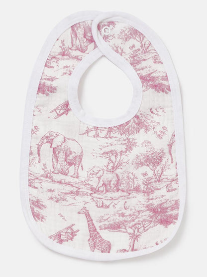 Baby Bib - Safari Collection - Baby Pink