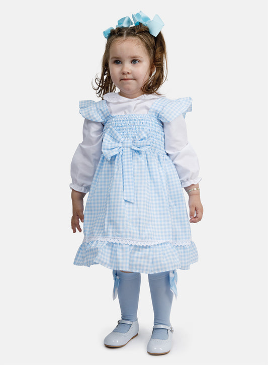 Baby Girl 2-Piece School Uniform Set - Baby Blue