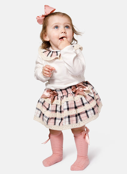 Baby Girl Sonia Collection 2-piece Romper Set - Dusty Pink