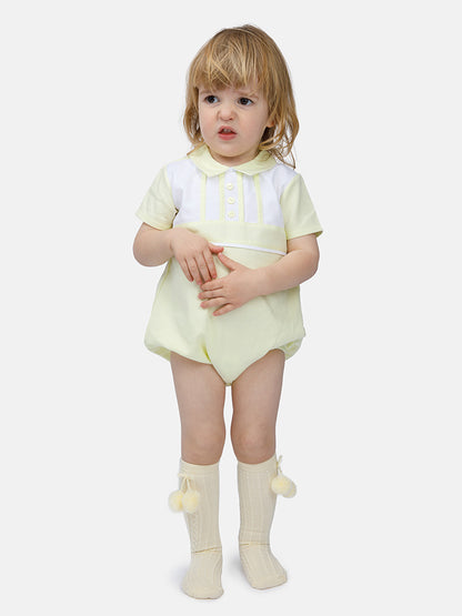 Baby Boy Akim Collection Spanish Romper - Lemon Yellow