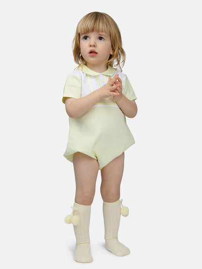Baby Boy Akim Collection Spanish Romper - Lemon Yellow