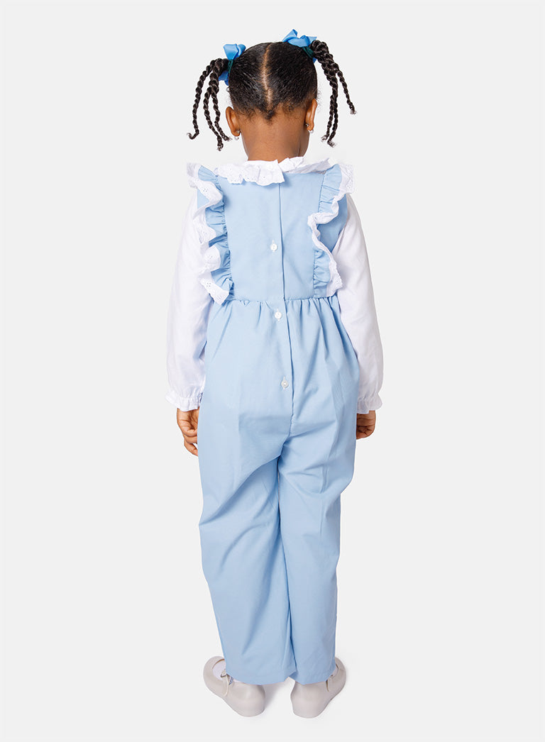 Baby Girl Amaya Collection Spanish 2-Piece Dungarees Set - Blue