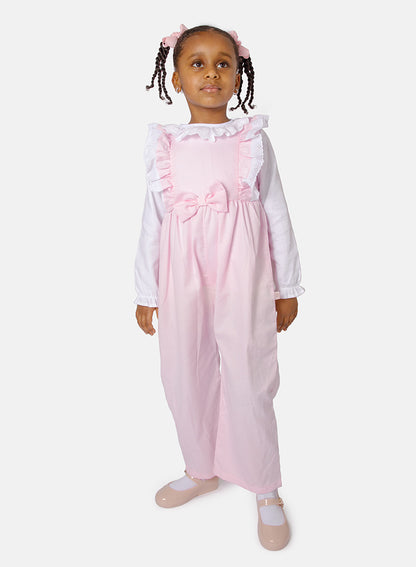 Baby Girl Amaya Collection Spanish 2-Piece Dungarees Set - Baby Pink