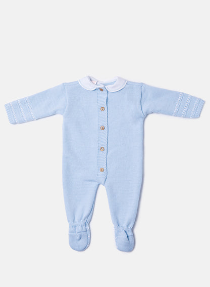 Baby Reyes Collection 2-piece Spanish Knitted Set - Baby Blue