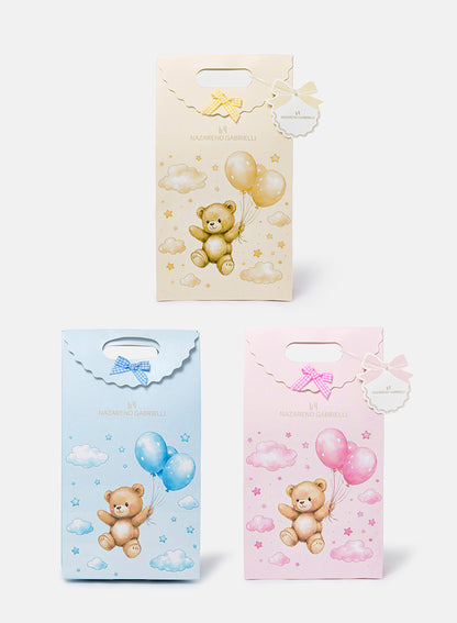 Baby Fleece Teddy Blanket with Assorted Gift Box 3-Pack - Mixed Colors