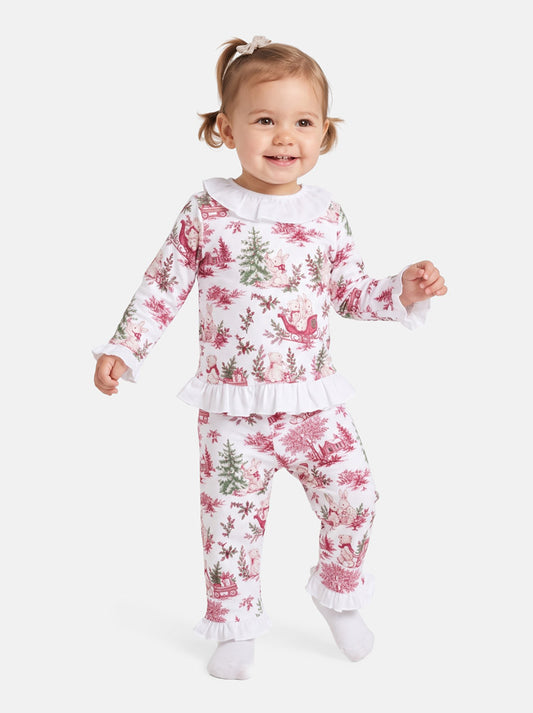 Girl 2-Piece Cotton Pyjama Set - Christmas Print Collection - LIMITED EDITION