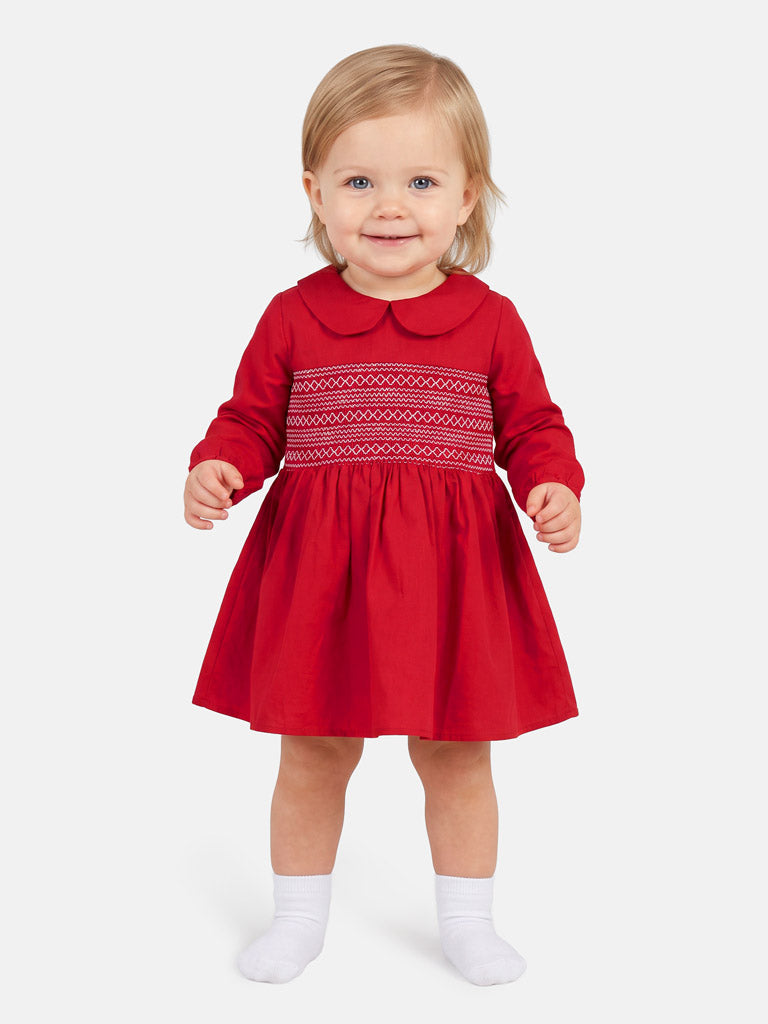 Girl Marissa Collection Smocked Dress Baby & Toddler - Red